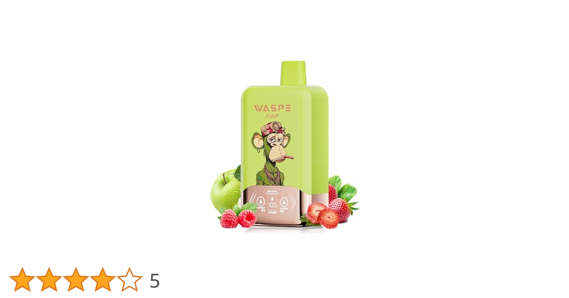 WASPE サワーアップルラズベリー＆ストロベリービックバン Amazon | 【40000回】電子タバコ 使い捨て WASPE 40000回吸引